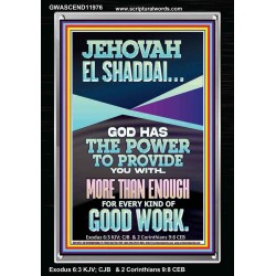 JEHOVAH EL SHADDAI THE GREAT PROVIDER  Scriptures Décor Wall Art  GWASCEND11976  "25x33"