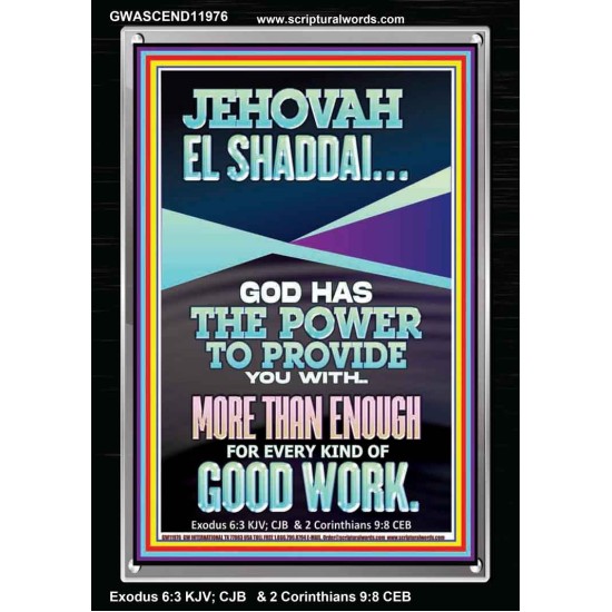 JEHOVAH EL SHADDAI THE GREAT PROVIDER  Scriptures Décor Wall Art  GWASCEND11976  