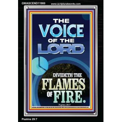THE VOICE OF THE LORD DIVIDETH THE FLAMES OF FIRE  Christian Portrait Art  GWASCEND11980  "25x33"