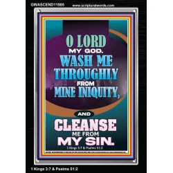 WASH ME THOROUGLY FROM MINE INIQUITY  Scriptural Verse Portrait   GWASCEND11985  "25x33"