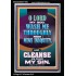 WASH ME THOROUGLY FROM MINE INIQUITY  Scriptural Verse Portrait   GWASCEND11985  "25x33"