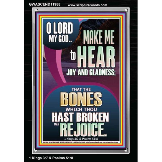 MAKE ME TO HEAR JOY AND GLADNESS  Scripture Portrait Signs  GWASCEND11988  