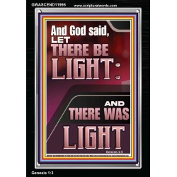 AND GOD SAID LET THERE BE LIGHT  Christian Quotes Portrait  GWASCEND11995  