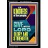 GIVE UNTO THE LORD GLORY AND STRENGTH  Scripture Art  GWASCEND12002  "25x33"