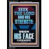 SEEK THE LORD AND HIS STRENGTH AND SEEK HIS FACE EVERMORE  Bible Verse Wall Art  GWASCEND12184  "25x33"