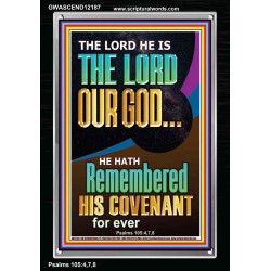 HE HATH REMEMBERED HIS COVENANT FOR EVER  Modern Christian Wall Décor  GWASCEND12187  "25x33"