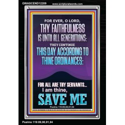 ACCORDING TO THINE ORDINANCES I AM THINE SAVE ME  Bible Verse Portrait  GWASCEND12209  "25x33"
