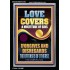 LOVE COVERS A MULTITUDE OF SINS  Christian Art Portrait  GWASCEND12255  "25x33"