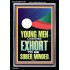 YOUNG MEN BE SOBERLY MINDED  Scriptural Wall Art  GWASCEND12285  "25x33"