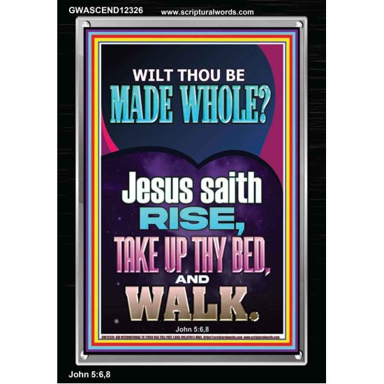 RISE TAKE UP THY BED AND WALK  Custom Wall Scripture Art  GWASCEND12326  