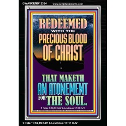 REDEEMED WITH THE PRECIOUS BLOOD OF CHRIST  Custom Wall Décor  GWASCEND12334  "25x33"