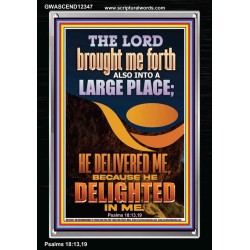 THE LORD BROUGHT ME FORTH INTO A LARGE PLACE  Art & Décor Portrait  GWASCEND12347  "25x33"