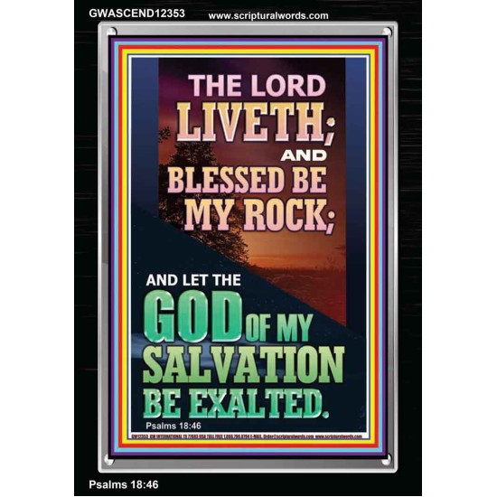 BLESSED BE MY ROCK GOD OF MY SALVATION  Bible Verse for Home Portrait  GWASCEND12353  