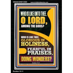 WHO IS LIKE UNTO THEE O LORD DOING WONDERS  Ultimate Inspirational Wall Art Portrait  GWASCEND12585  "25x33"
