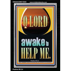 O LORD AWAKE TO HELP ME  Unique Power Bible Portrait  GWASCEND12645  "25x33"