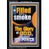 BE FILLED WITH SMOKE THE GLORY OF GOD AND FROM HIS POWER  Church Picture  GWASCEND12658  "25x33"