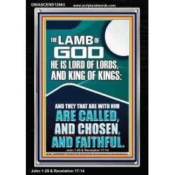 THE LAMB OF GOD LORD OF LORDS KING OF KINGS  Unique Power Bible Portrait  GWASCEND12663  "25x33"