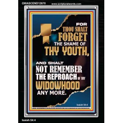 THOU SHALT FORGET THE SHAME OF THY YOUTH  Ultimate Inspirational Wall Art Portrait  GWASCEND12670  "25x33"