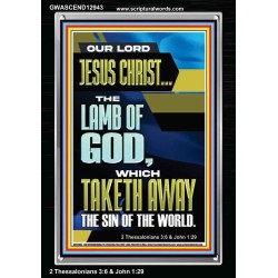 LAMB OF GOD WHICH TAKETH AWAY THE SIN OF THE WORLD  Ultimate Inspirational Wall Art Portrait  GWASCEND12943  "25x33"
