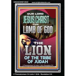 LAMB OF GOD THE LION OF THE TRIBE OF JUDA  Unique Power Bible Portrait  GWASCEND12945  "25x33"