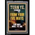 TURN YE FROM YOUR EVIL WAYS  Scripture Wall Art  GWASCEND13000  "25x33"