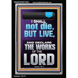 I SHALL NOT DIE BUT LIVE AND DECLARE THE WORKS OF THE LORD  Christian Paintings  GWASCEND13044  "25x33"