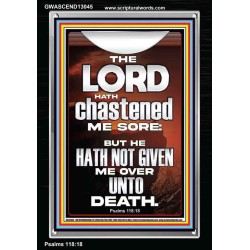 THE LORD HAS NOT GIVEN ME OVER UNTO DEATH  Contemporary Christian Wall Art  GWASCEND13045  "25x33"