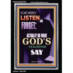 DO WHAT GOD'S TEACHINGS SAY  Children Room Portrait  GWASCEND9393  "25x33"