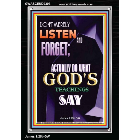 DO WHAT GOD'S TEACHINGS SAY  Children Room Portrait  GWASCEND9393  