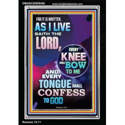 IN JESUS NAME EVERY KNEE SHALL BOW  Unique Scriptural Portrait  GWASCEND9465  "25x33"