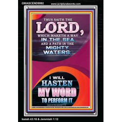 A WAY IN THE SEA AND PATH IN MIGHTY WATERS  Unique Power Bible Portrait  GWASCEND9992  "25x33"