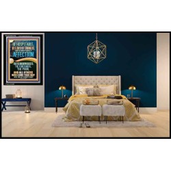 BE HOSPITABLE BE A LOVER OF STRANGERS WITH BROTHERLY AFFECTION  Christian Wall Art  GWASCEND12256  "25x33"