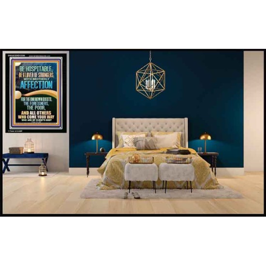 BE HOSPITABLE BE A LOVER OF STRANGERS WITH BROTHERLY AFFECTION  Christian Wall Art  GWASCEND12256  