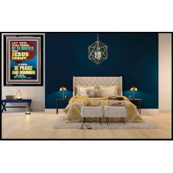ALL THINGS BE GLORIFIED THROUGH JESUS CHRIST  Contemporary Christian Wall Art Portrait  GWASCEND12258  "25x33"