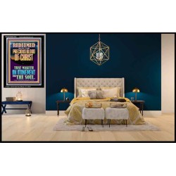 REDEEMED WITH THE PRECIOUS BLOOD OF CHRIST  Custom Wall Décor  GWASCEND12334  "25x33"