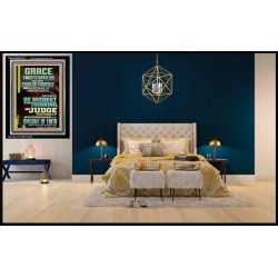 GRACE UNMERITED FAVOR OF GOD BE MODEST IN YOUR THINKING AND JUDGE YOURSELF  Christian Portrait Wall Art  GWASCEND13011  "25x33"