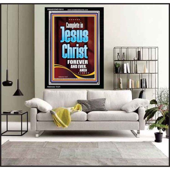 COMPLETE IN JESUS CHRIST FOREVER  Children Room Portrait  GWASCEND10015  