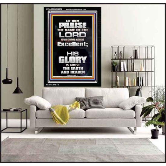 LET THEM PRAISE THE NAME OF THE LORD  Bathroom Wall Art Picture  GWASCEND10052  