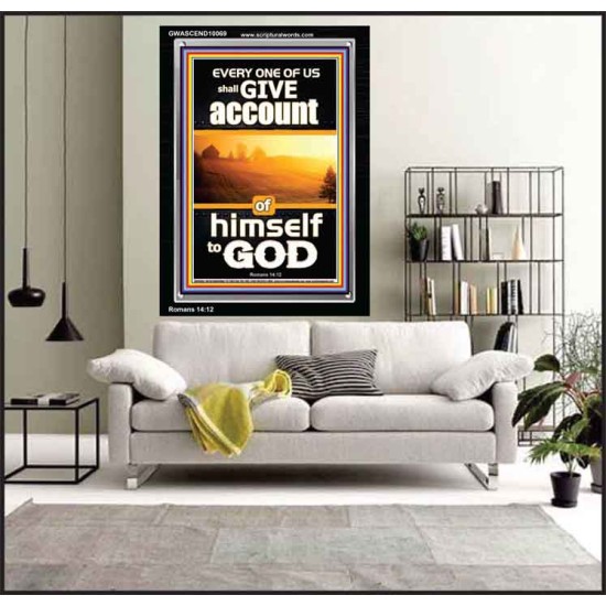 WE SHALL ALL GIVE ACCOUNT OF OUR LIFE TO GOD  Scriptural Décor Portrait  GWASCEND10069  