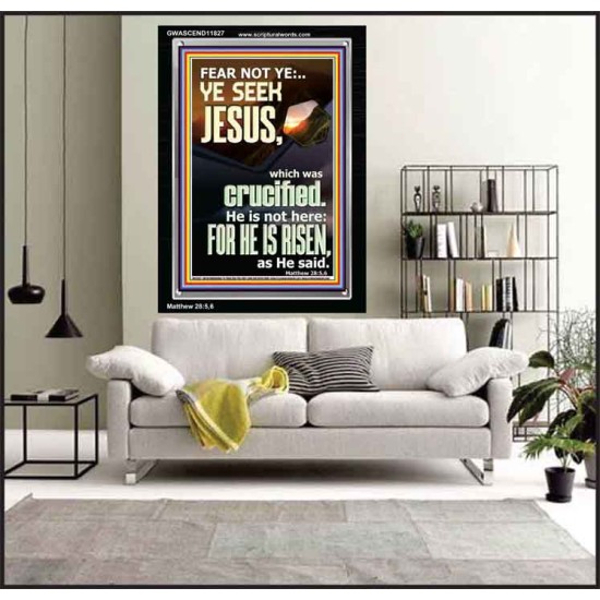 CHRIST JESUS IS NOT HERE HE IS RISEN AS HE SAID  Custom Wall Scriptural Art  GWASCEND11827  