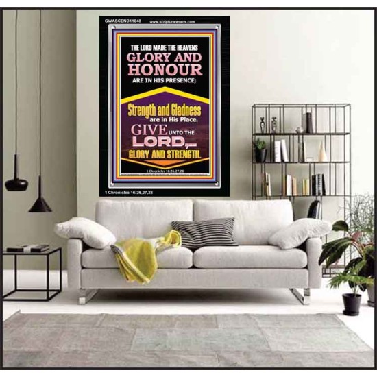 GLORY AND HONOUR ARE IN HIS PRESENCE  Custom Inspiration Scriptural Art Portrait  GWASCEND11848  