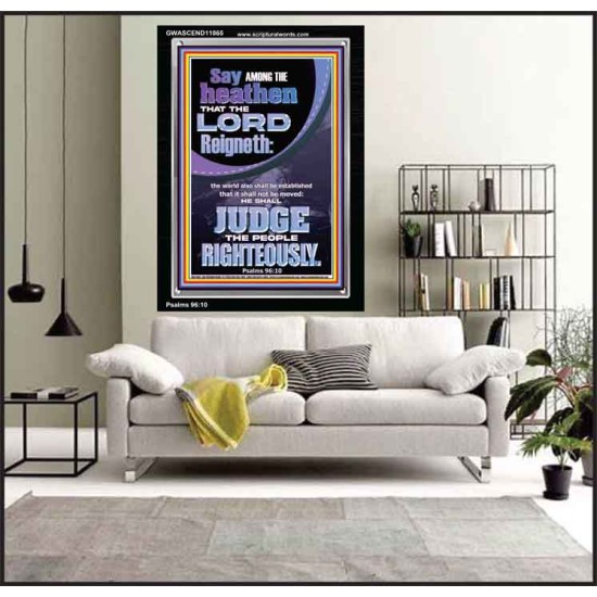 THE LORD IS A RIGHTEOUS JUDGE  Inspirational Bible Verses Portrait  GWASCEND11865  