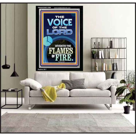 THE VOICE OF THE LORD DIVIDETH THE FLAMES OF FIRE  Christian Portrait Art  GWASCEND11980  