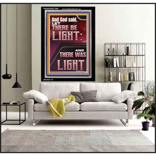 AND GOD SAID LET THERE BE LIGHT  Christian Quotes Portrait  GWASCEND11995  