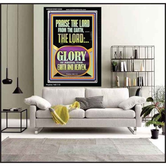 PRAISE THE LORD FROM THE EARTH  Contemporary Christian Paintings Portrait  GWASCEND12200  