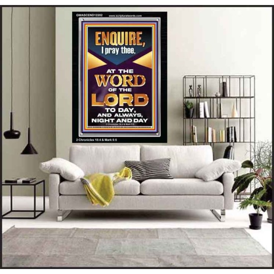 MEDITATE THE WORD OF THE LORD DAY AND NIGHT  Contemporary Christian Wall Art Portrait  GWASCEND12202  