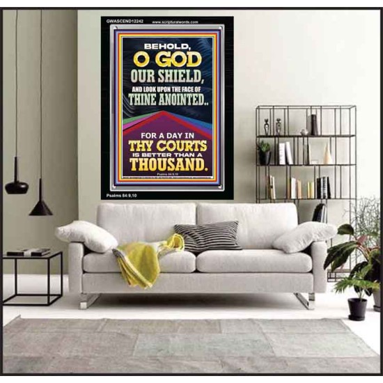 LOOK UPON THE FACE OF THINE ANOINTED O GOD  Contemporary Christian Wall Art  GWASCEND12242  