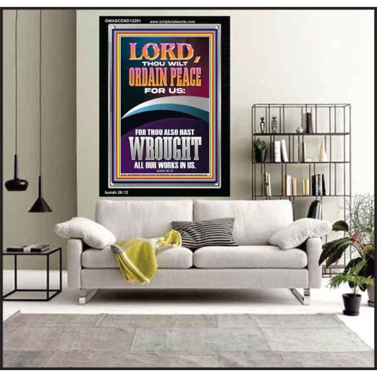 ORDAIN PEACE FOR US O LORD  Christian Wall Art  GWASCEND12291  