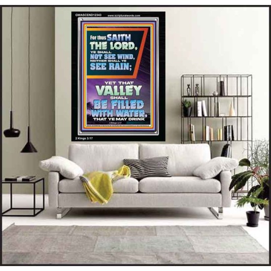 YOUR VALLEY SHALL BE FILLED WITH WATER  Custom Inspiration Bible Verse Portrait  GWASCEND12343  
