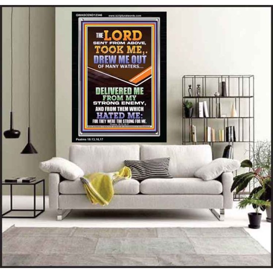 THE LORD DREW ME OUT OF MANY WATERS  New Wall Décor  GWASCEND12346  